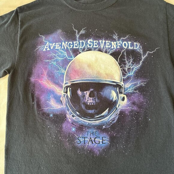 Avenged Sevenfold 2017 "The Stage" Tour Black Band Tee. - Picture 2 of 7